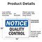 Signmission Quality Control, 14 in W x Rectangle, Plastic OS-2PACK-NS-P-1014-L-17932 - alternate 4